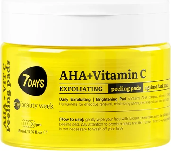 Peeling Pads 7days AHA+ Vitamin C, 50 copë - 1