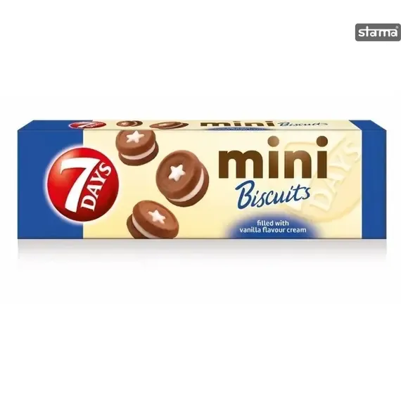 7Days Mini Biscuits Vanilla 100gr/P8 - 1