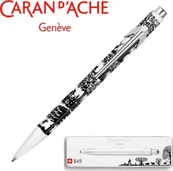 Stilolaps Caran d'Arche 849 Totally Swiss Pop Line Papercut, i bardhë/zi