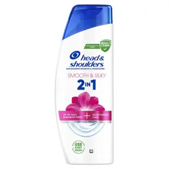 Shampo kundër zbokthit Head & Shoulders Smooth & Silky 2in1 Anti-Dandruff Shampoo & Conditioner, 330 ml