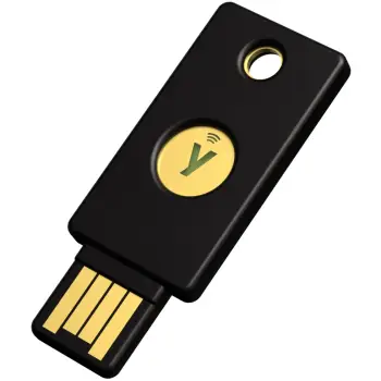 Çelës sigurie, Yubico, Security Key NFC 5060408465295, USB-A dhe NFC, Gold on Black