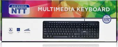 Tastierë multimediale NNT System NTT-KB-UM-106, US, e zezë - 2