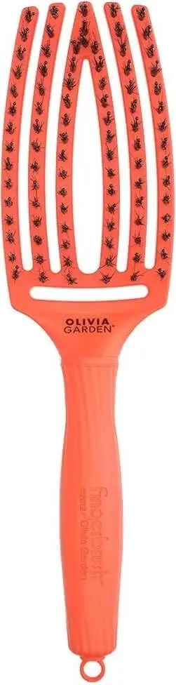 Furçë flokësh Olivia Garden Finger Brush On the Road Again për femra Orange Dream