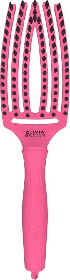 Furçë flokësh Olivia Garden FingerBrush Combo Medium për femra Hot Pink 1 copë