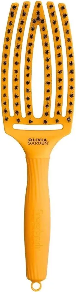 Furçë flokësh për femra Olivia Garden Finger Brush On The Road Again Yellow Sunshine, 1 copë