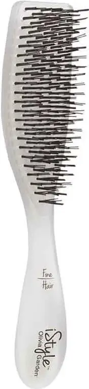 Furçë flokësh për femra Olivia Garden iStyle Fine Hair Brush e bardhë