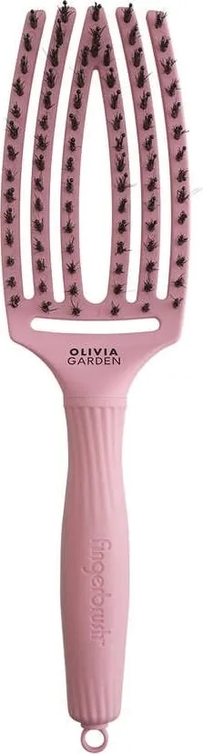 Brush për flokë Olivia Garden FingerBrush Combo Medium për femra Soft Pink - 1