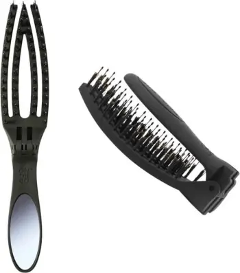 Furçë flokësh për femra Olivia Garden On The Go Smooth & Style, e zezë, 1 copë