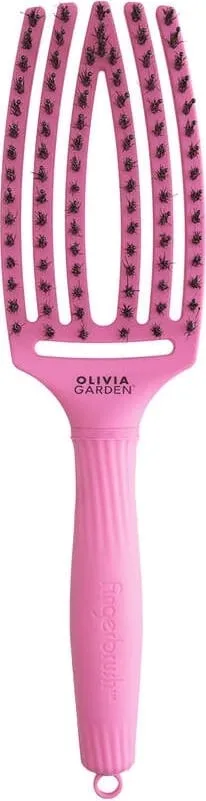 Brush për flokë Olivia Garden FingerBrush Combo Medium për femra Bubble Pink - 1