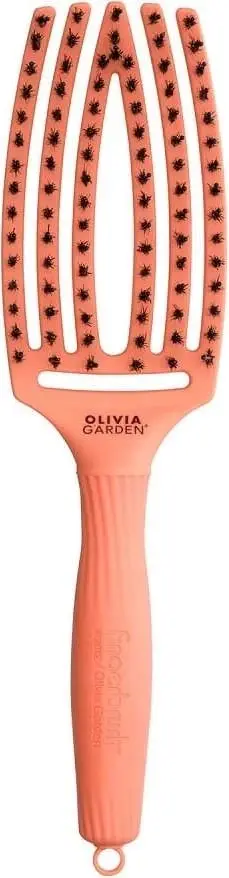 Furçë flokësh për femra Olivia Garden FingerBrush Combo Medium coral, 1 copë