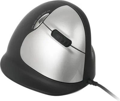 Maus vertikal me kabllo R-Go Tools, i zi - 1
