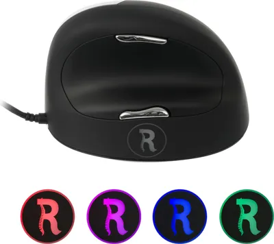 Maus vertikal me kabllo R-Go Tools, i zi - 4