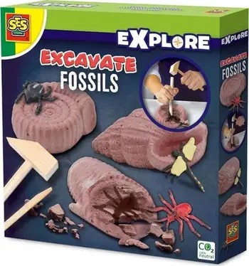 Set loje SES Fossil Excavation, gërmim fosilesh, me çekiç dhe daltë