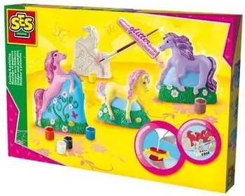 Set kreativ SES 3D Plaster Casting Horses 238178, kallëp allçie, për pikturim