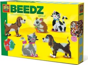 Set kreativ me rruaza hekurosëse SES Ironing Beads Animals, figura kafshësh, shumëngjyrëshe