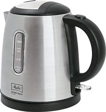 Çajnik elektrik Melitta Prime Aqua mini Top, 1 L, Argjendtë