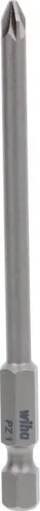 Bit profesional Wiha Pozidriv PZ1, 1/4", 90 mm, gri