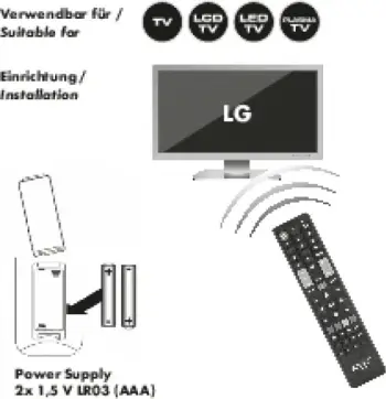 Telekomandë Schwaiger UFB100LG 533, IR Wireless, butona, e zezë