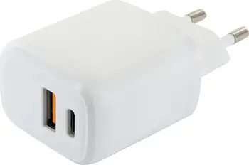 Karikues muri Schwaiger LAD260512, 1x USB A, 1x USB C, i bardhë