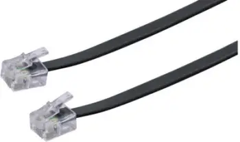 Kabllo telefonike Schwaiger, RJ11 6P4C, 6 m, e zezë