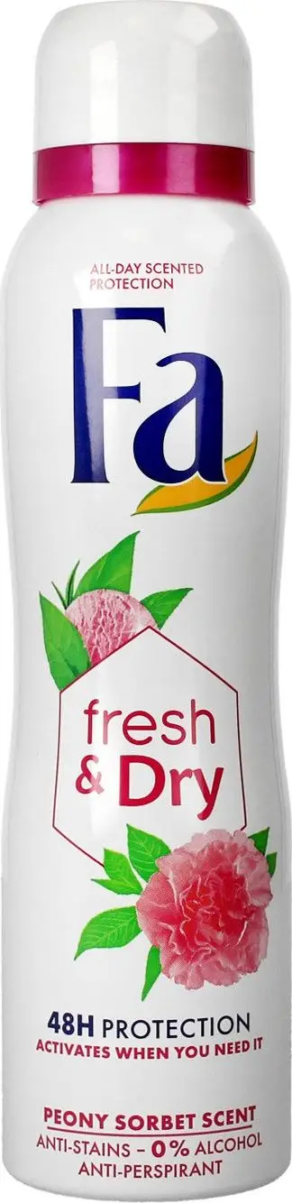 Deodorant Fa Spray Fresh & Dry Peony Sorbet, 150ml