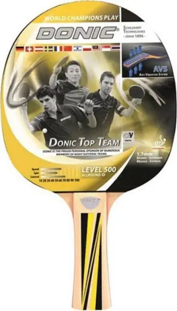 Raketë ping pongu Donic Top Team 500, e verdhë / e zezë