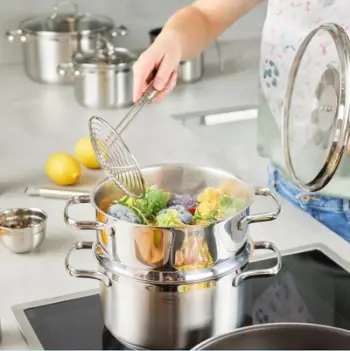 Lugë rrjete Rösle Skimming Spoon, 12cm, çelik inox, argjendtë