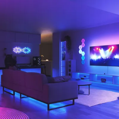 Set ndriçues LED Nanoleaf 4D, Screen Mirror, 5.2 m, për TV deri 85" - 2