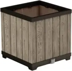Vazo kopshti KETER 262635, teknopolimer, 455x455x455mm, ngjyrë lis