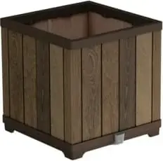 Saksi kopshti Keter Donica, 45.5cm, material technopolymer, ngjyrë walnut