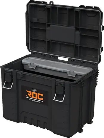 Kuti veglash Keter XL ROC PRO GEAR 2.0, 57.5L, plastike, gri
