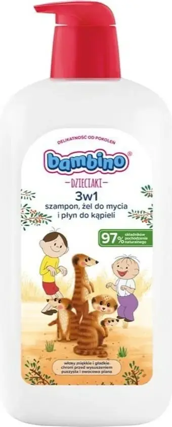 Shampon 3-në-1 për fëmijë Bambino Surykatki 1000ml