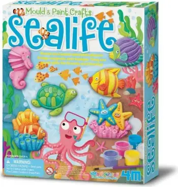 Set për krijim figurash gipsi 4m Sealife, shumëngjyrësh