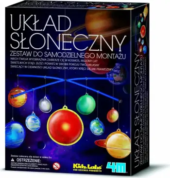 Set edukativ 4M Mobile Solar System 3225, model Sistemi Diellor, ngjyrë fosforeshente