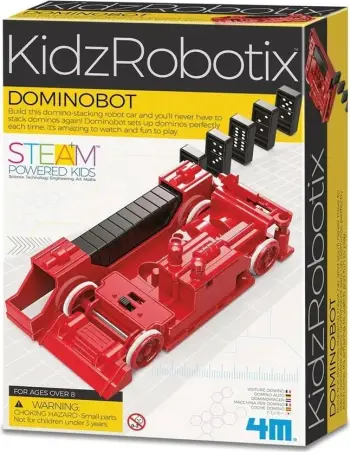 Set edukativ 4M Dominobot, robot ndërtimi, domino, shumëngjyrësh