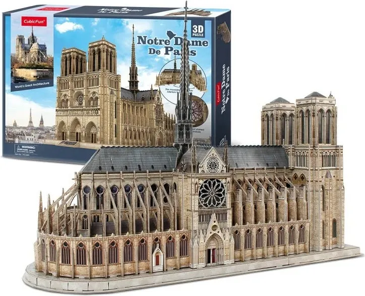 Puzzle Cubicfun Katedralja Notre Dame, 8+ - 1