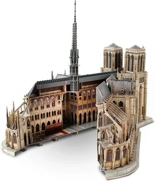Puzzle Cubicfun Katedralja Notre Dame, 8+ - 7