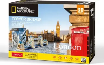 Puzzle Cubicfun 3D Tower Bridge, 120 elemente, +5 vjeç