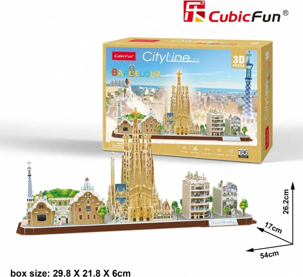 Puzzle 3D Cubicfun, 186 pjesë, shumëngjyrësh - 2