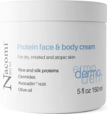 Krem fytyre dhe trupi Nacomi Next Level Dermo Protein, 150 ml, për lëkurë të ndjeshme