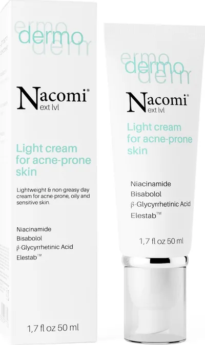 Krem fytyre Nacomi Dermo Light, për lëkurë me akne, 50ml - 1