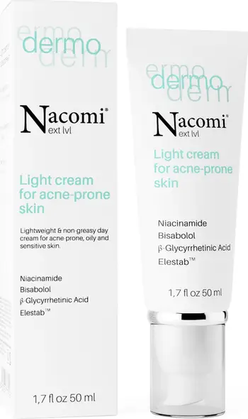 Krem fytyre Nacomi Dermo Light, për lëkurë me akne, 50ml