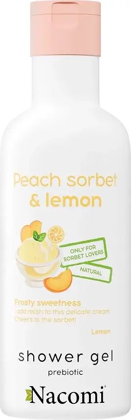 Xhel dushi për femra Nacomi Peach and Lemon Sorbet 300ml
