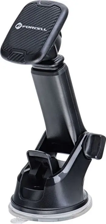 Mbajtës magnetik për makinë ForCell CAR CARBON H-CT327, për xham, i zi