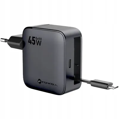 Karikues muri Forcell GaN III, 45W, USB C me kabllo USB C, i zi - 1