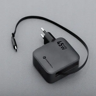 Karikues muri Forcell GaN III, 45W, USB C me kabllo USB C, i zi - 4