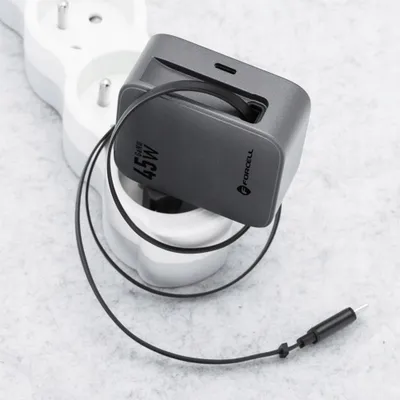 Karikues muri Forcell GaN III, 45W, USB C me kabllo USB C, i zi - 5