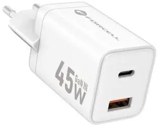Karikues muri Forcell F-Energy, 45W, 2 porta USB, i bardhë