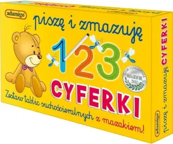 Lojë edukative Adamigo I Write and Erase Numbers 6601, set me tabela, për fëmijë 5+