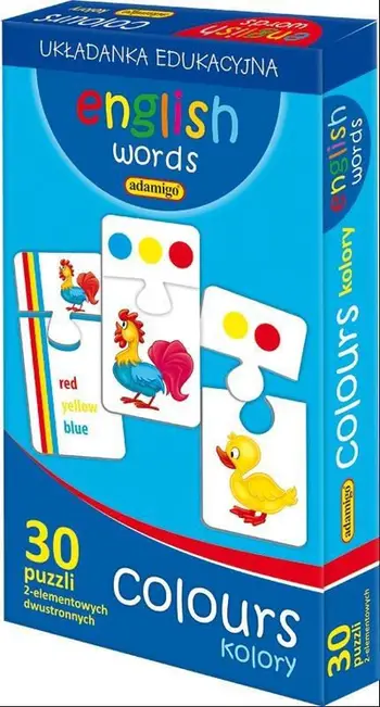 Puzzle Adamigo English words Colors, 60 elemente
